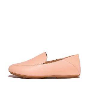 FitFlop Allegro Crush Back Leather Loafers Women's Loafers Coral | 523BELYSK