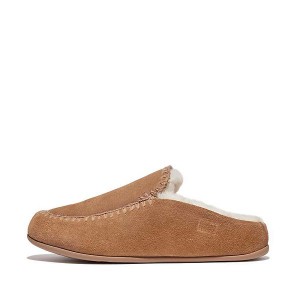 FitFlop Chrissie Ii Haus Shearling Lined Suede Women's Slippers Brown | 257CEKVRJ