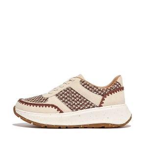 FitFlop F-Mode E01 Suede Flatform Women's Sneakers Brown | 673RJDAPQ