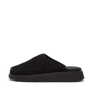 FitFlop Gen-Ff E01 Crochet Women's Mules Black | 958WNBLKJ