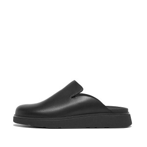 FitFlop Gen-Ff Leather Men's Mules Black | 426IWTFOA