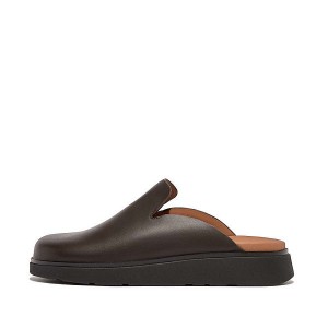 FitFlop Gen-Ff Leather Men's Mules Brown | 543KURBMO