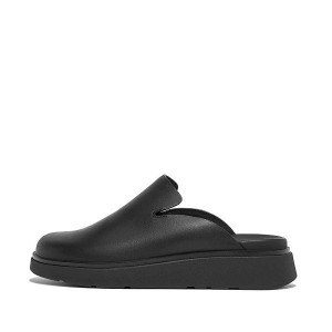 FitFlop Gen-Ff Leather Women's Mules Black | 076SMODUJ