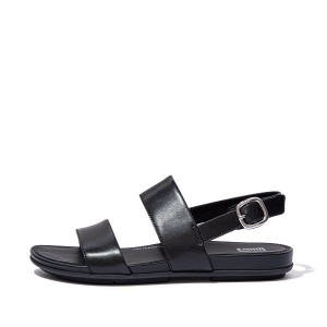 FitFlop Gracie Leather Back-Strap Women's Sandals Black | 938FWYUSV