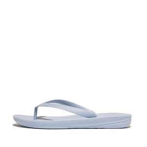 FitFlop Iqushion Ergonomic Men's Flip Flops Blue | 642RAGDUT