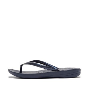 FitFlop Iqushion Ergonomic Women's Flip Flops Navy | 169IUXTLH