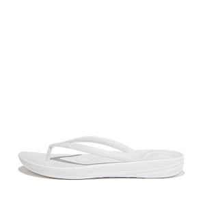 FitFlop Iqushion Ergonomic Women's Flip Flops White | 079FLAOJV