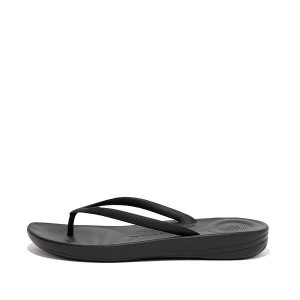 FitFlop Iqushion Ergonomic Women's Flip Flops Black | 931QWUZMR