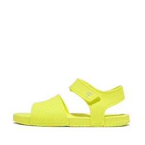 FitFlop Iqushion Junior Ergonomic Back-Strap Kids' Sandals Yellow | 056YRQBUA