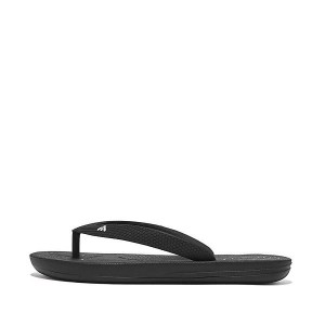 FitFlop Iqushion Junior Ergonomic Kids' Flip Flops Black | 216PGXOSM