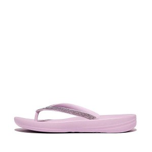 FitFlop Iqushion Ombre Sparkle Women's Flip Flops Purple | 980UKISQY