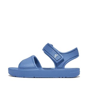 FitFlop Iqushion Toddler Ergonomic Back-Strap Kids' Sandals Blue | 609CEQDSO