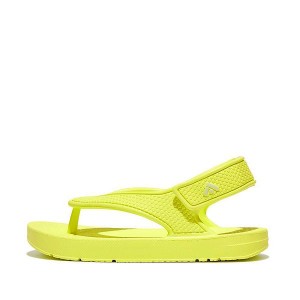 FitFlop Iqushion Toddler Ergonomic Back-Strap Kids' Flip Flops Yellow | 237QBGOXR