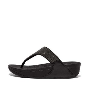 FitFlop Lulu Opul Toe-Post Women's Sandals Black | 173CETOGQ