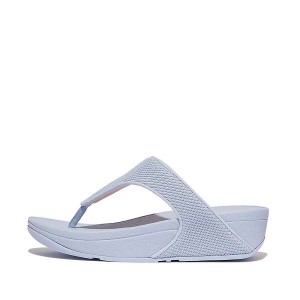 FitFlop Lulu Water Resistant Two Tone Webbing Toe-Post Women's Sandals Blue | 718VIROFA