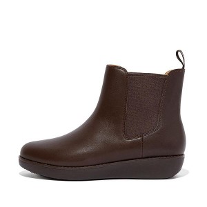 FitFlop Sumi Waterproof Leather Women's Chelsea Boots Brown | 819TPKMUO