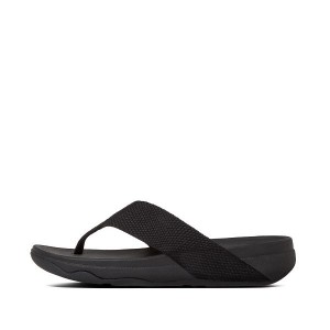 FitFlop Surfa Toe-Post Women's Sandals Black | 860EOACSW