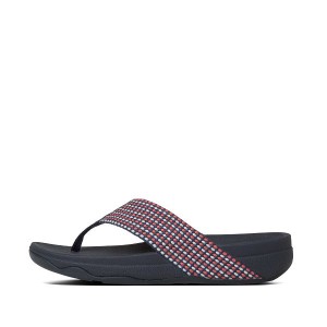 FitFlop Surfa Toe-Post Women's Sandals Navy | 510HXCYQK