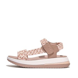 FitFlop Surff Art Webbing Back-Strap Women's Sandals Beige | 279GDIAFL