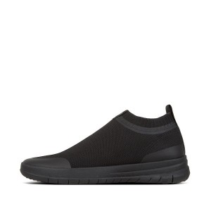 FitFlop Uberknit Slip On Men's Sneakers Black | 213KGJOAN