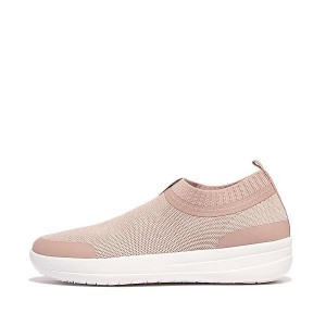 FitFlop Uberknit Slip On Women's Sneakers Pink / White | 619PKVYCU