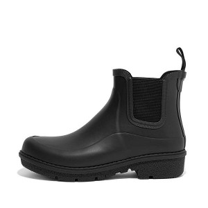 FitFlop Wonderwelly Chelsea Women's Rain Boots Black | 015YPQFKA