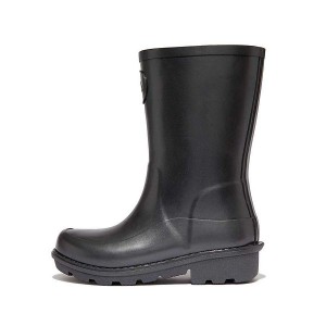 FitFlop Wonderwelly Junior Pearlized Ergonomic Waterproof Wellington Kids' Rain Boots Black | 903MYLVBH