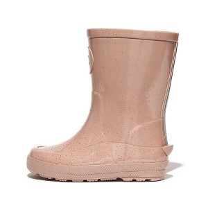 FitFlop Wonderwelly Toddler Glitter Ergonomic Kids' Rain Boots Rose Gold | 870XOADTG