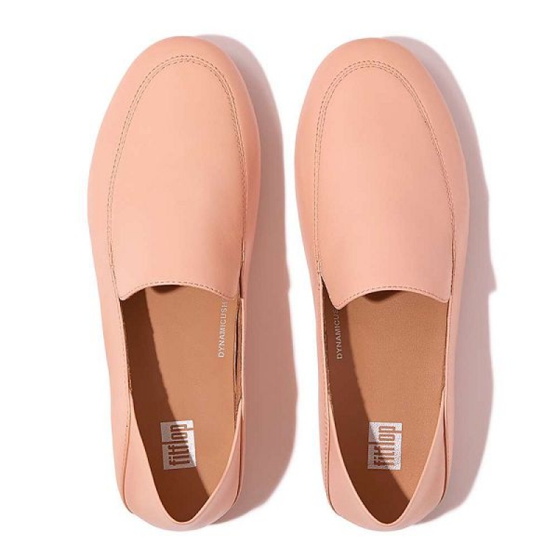 FitFlop Allegro Crush Back Leather Loafers Women's Loafers Coral | 523BELYSK