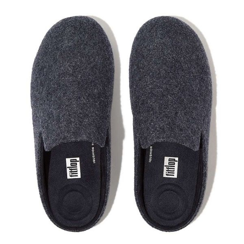 FitFlop Chrissie Ii E01 Haus Felt Women's Slippers Navy | 237JRDCZX