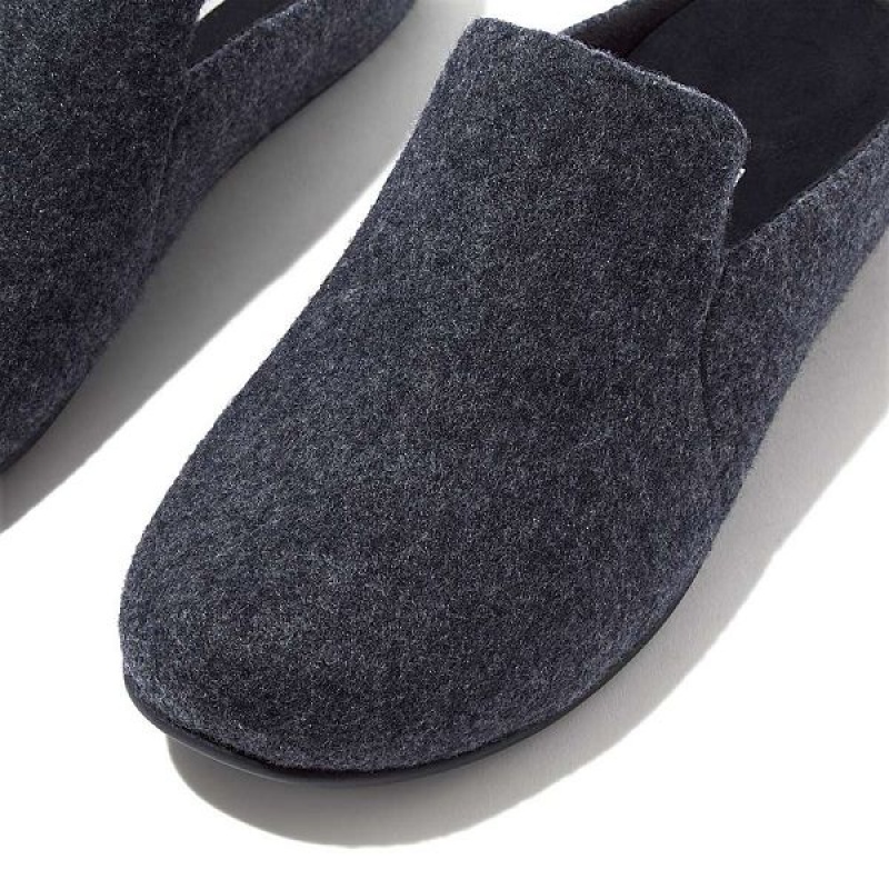 FitFlop Chrissie Ii E01 Haus Felt Women's Slippers Navy | 237JRDCZX