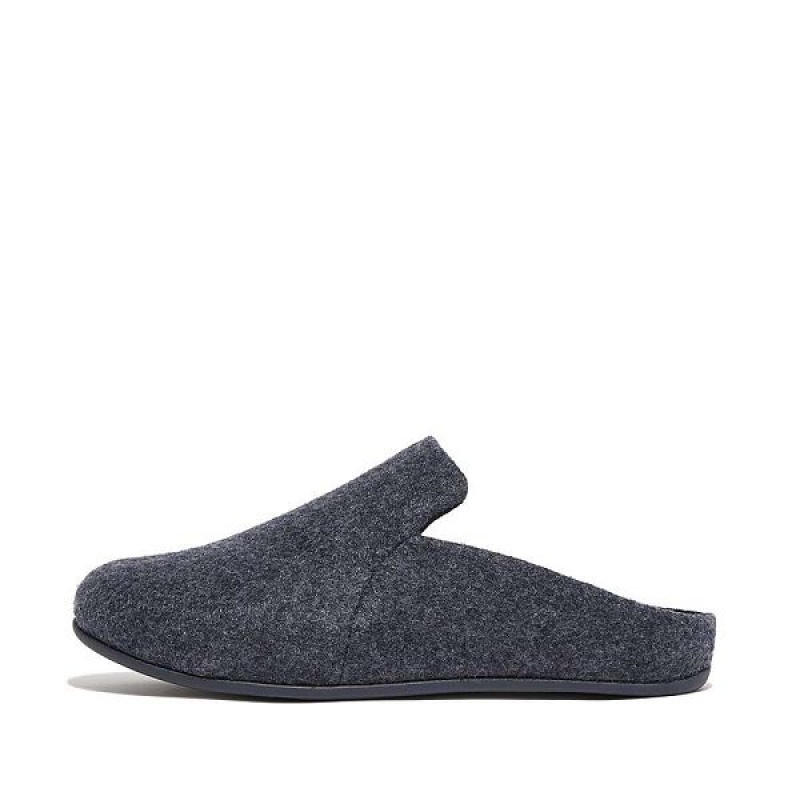 FitFlop Chrissie Ii E01 Haus Felt Women\'s Slippers Navy | 237JRDCZX