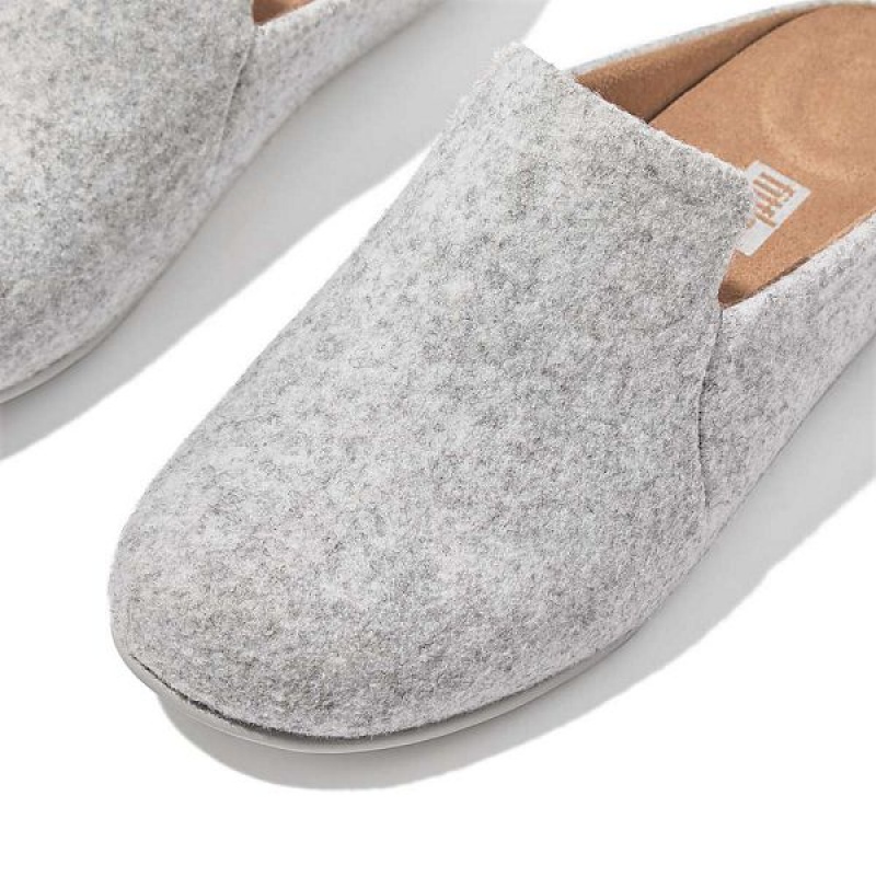 FitFlop Chrissie Ii E01 Haus Felt Women's Slippers Grey | 260YBPIXG