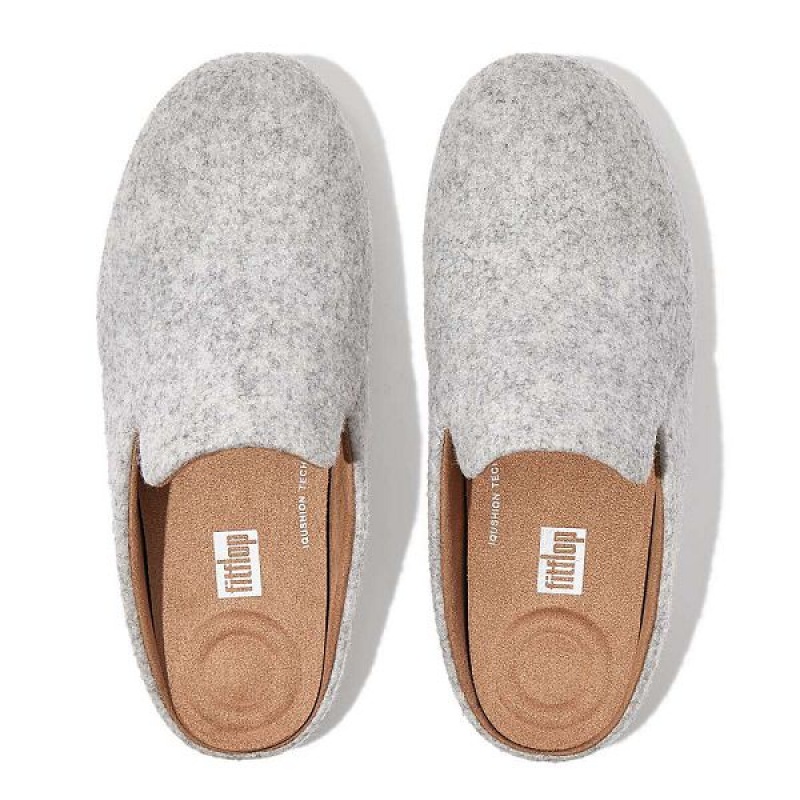 FitFlop Chrissie Ii E01 Haus Felt Women's Slippers Grey | 260YBPIXG