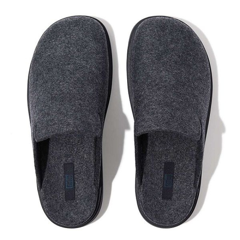 FitFlop Gen-Ff E01 Felt Men's Mules Navy | 973TGJESF