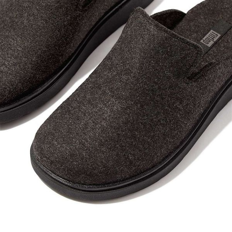 FitFlop Gen-Ff E01 Felt Women's Mules Black | 239DJPGVO