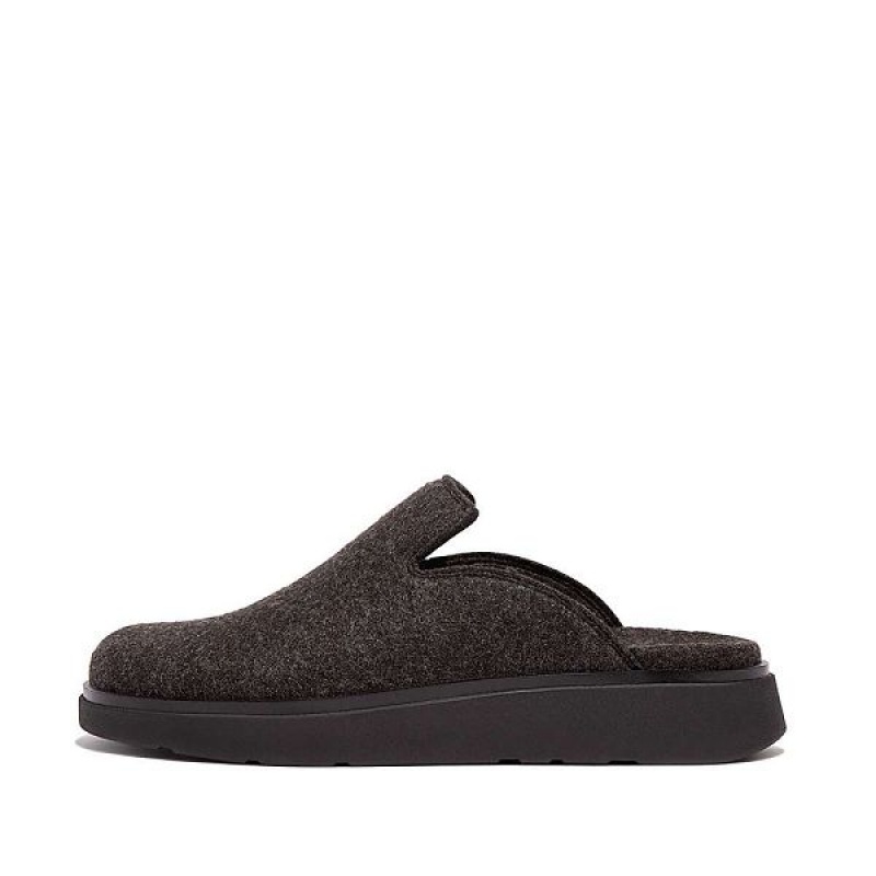 FitFlop Gen-Ff E01 Felt Women\'s Mules Black | 239DJPGVO