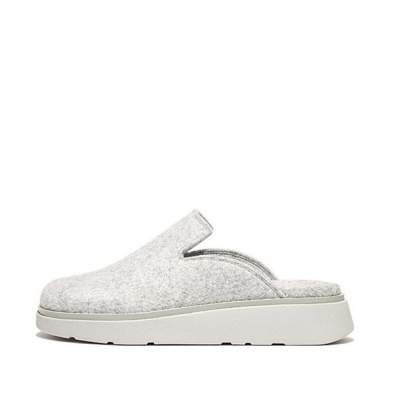 FitFlop Gen-Ff E01 Felt Women\'s Mules Grey | 854WIZYGX