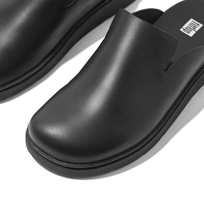 FitFlop Gen-Ff Leather Men's Mules Black | 426IWTFOA