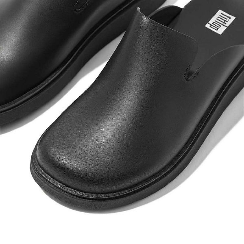 FitFlop Gen-Ff Leather Women's Mules Black | 076SMODUJ