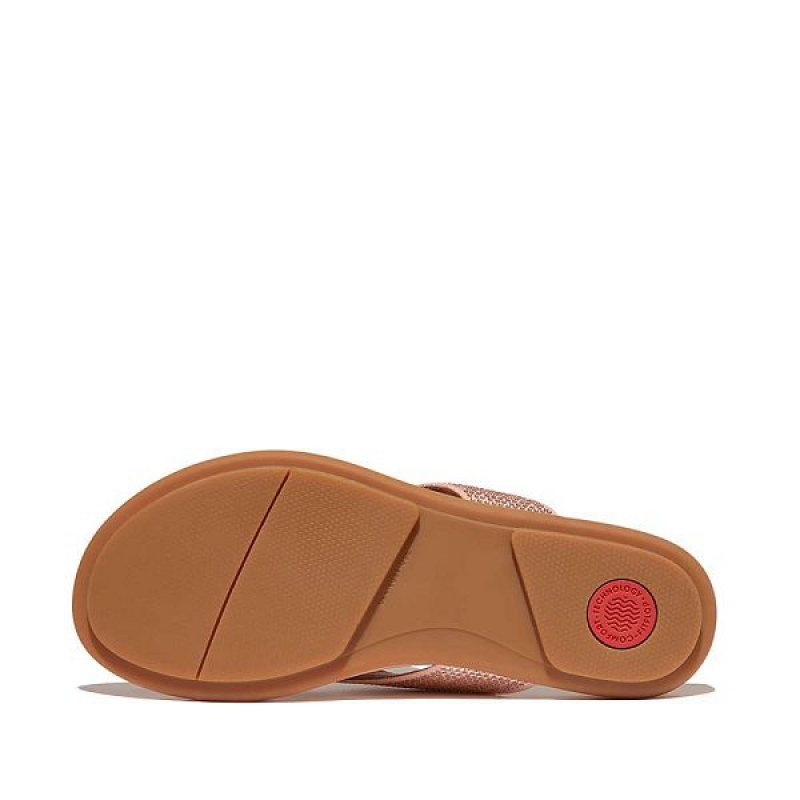 FitFlop Gracie Crystal Women's Flip Flops Brown / Beige | 142SDCFVL