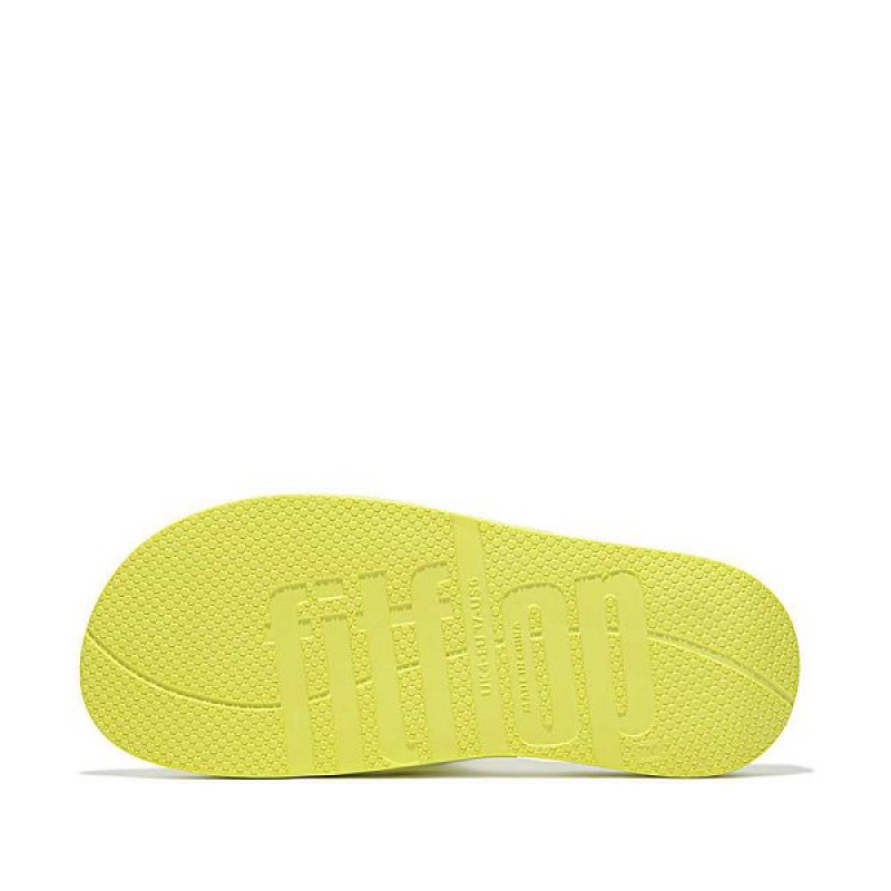 FitFlop Iqushion Glow In The Dark Two Bar Buckle Women's Slides Light Green | 460LTFDIJ