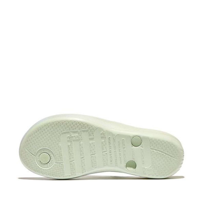 FitFlop Iqushion Iridescent Ergonomic Women's Flip Flops Blue | 719PJYAXV