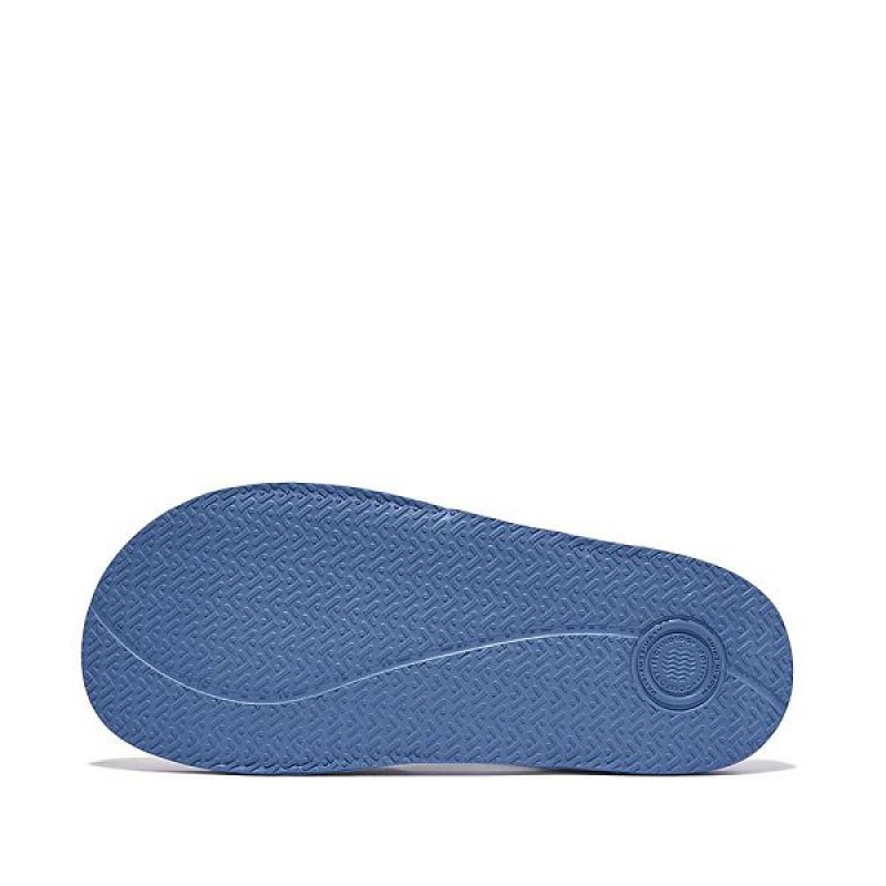 FitFlop Iqushion Junior Ergonomic Back-Strap Kids' Sandals Blue | 381ZGVBTX