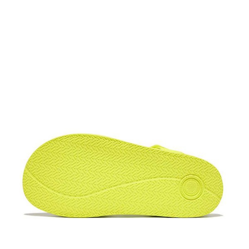 FitFlop Iqushion Junior Ergonomic Back-Strap Kids' Sandals Yellow | 056YRQBUA