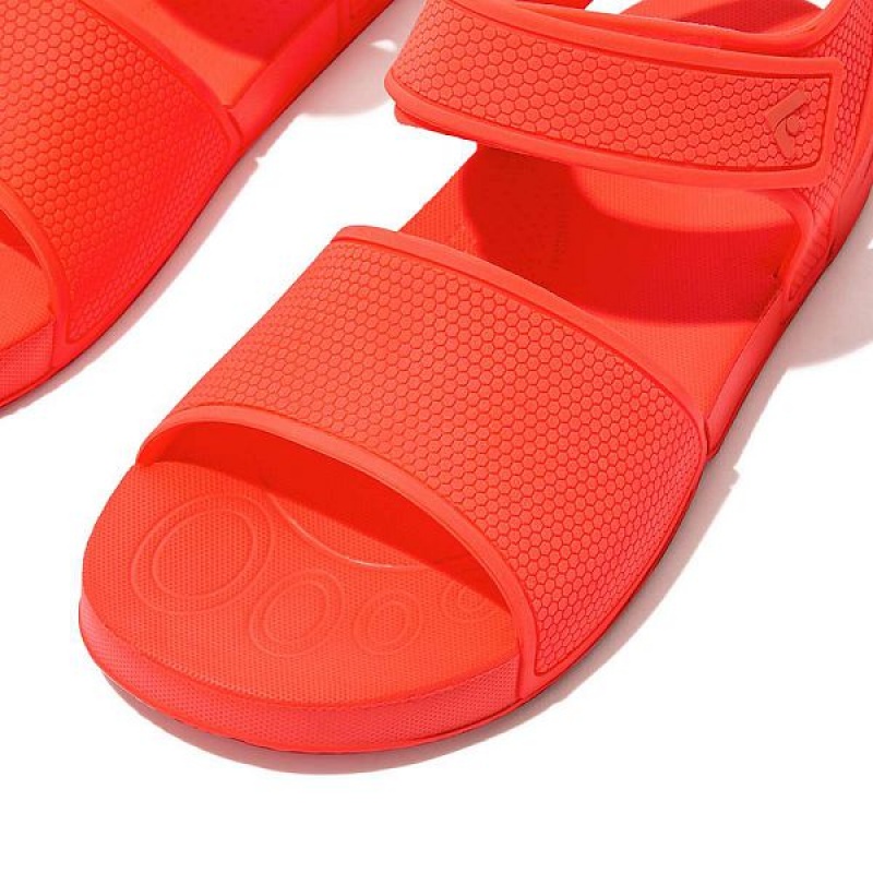 FitFlop Iqushion Junior Ergonomic Back-Strap Kids' Sandals Orange | 478HQKSWP