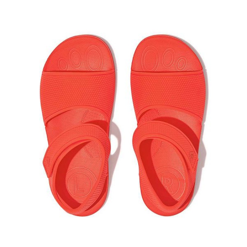 FitFlop Iqushion Junior Ergonomic Back-Strap Kids' Sandals Orange | 478HQKSWP