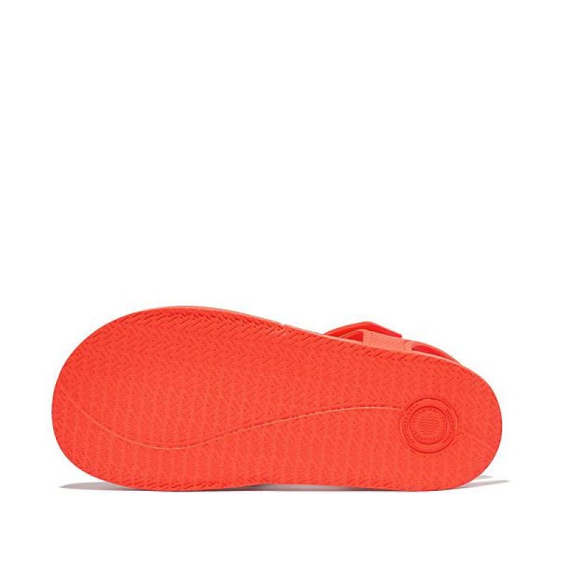 FitFlop Iqushion Junior Ergonomic Back-Strap Kids' Sandals Orange | 478HQKSWP