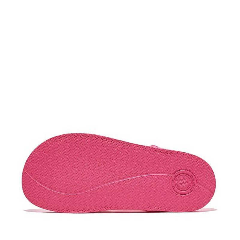 FitFlop Iqushion Junior Ergonomic Back-Strap Kids' Sandals Pink | 305TGABVJ