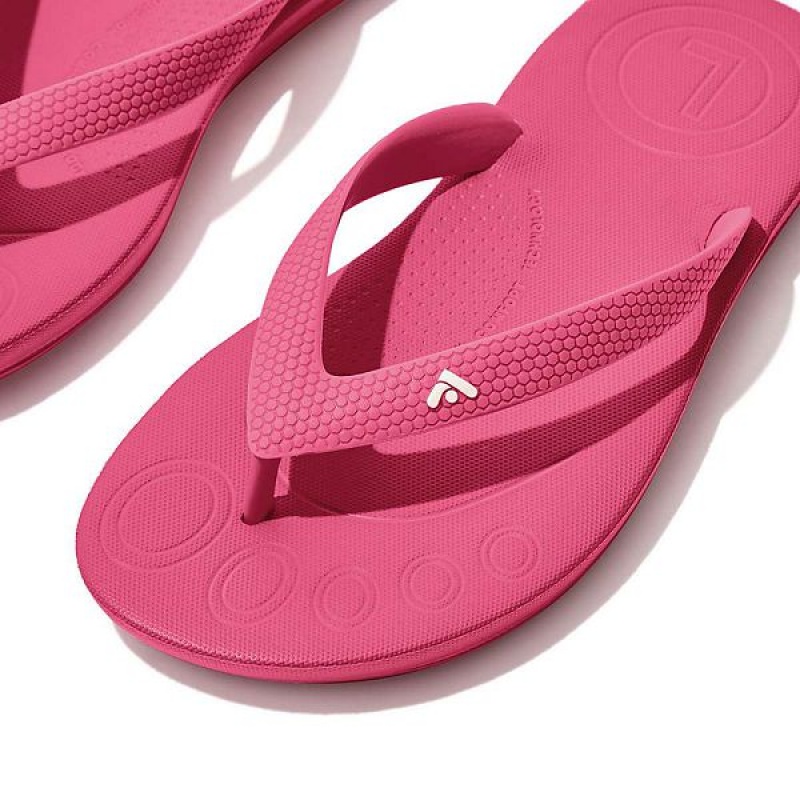 FitFlop Iqushion Junior Ergonomic Kids' Flip Flops Pink | 841LAXHKC